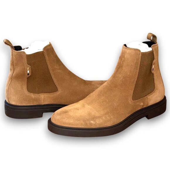BOSS Calev Chelsea Boots Men's Beige Suede US 8 (UK 7 EU 41) MSRP $230 - Picture 4 of 5